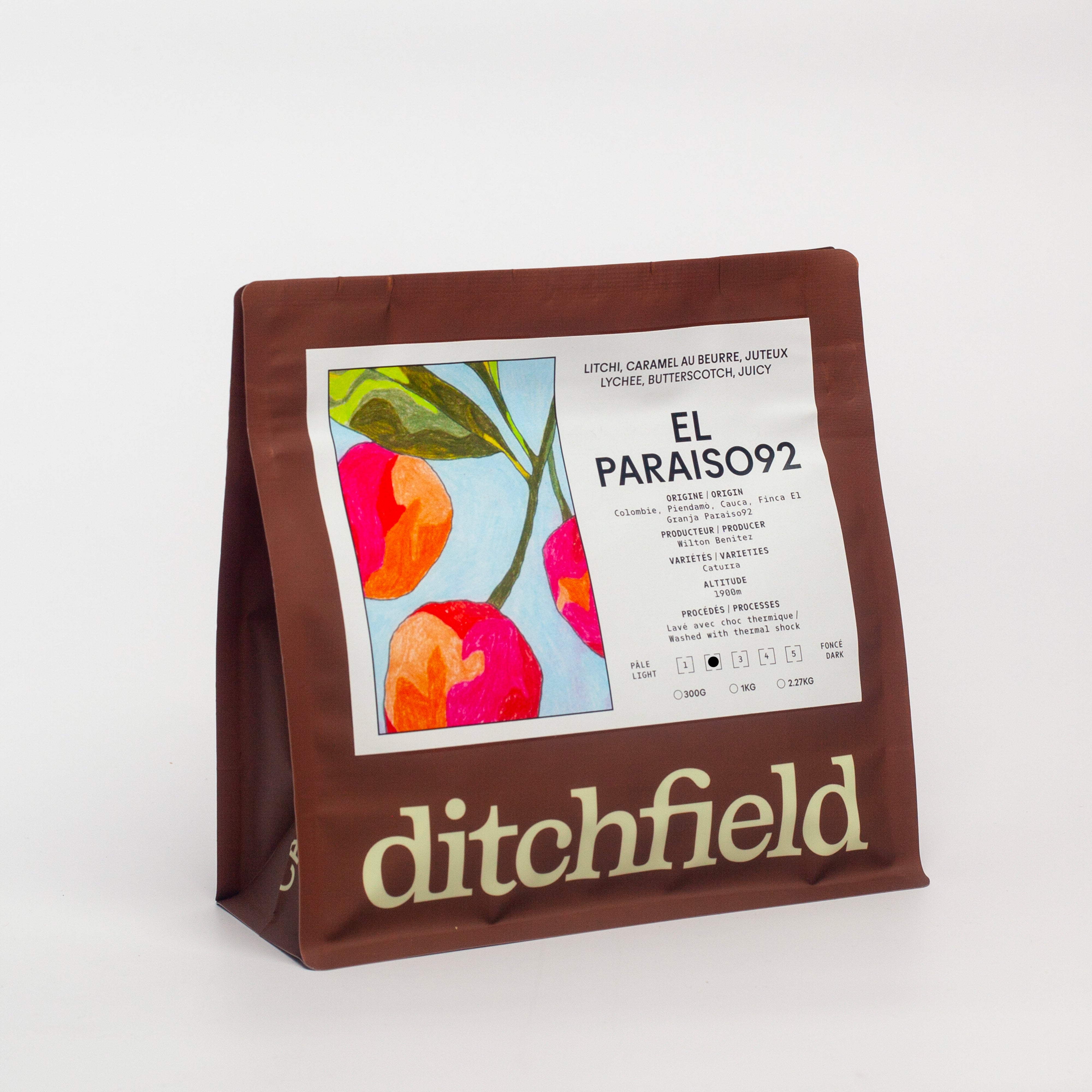 ◆ニチベイ◆バーチカル◆W313×H242◆O-2603BL7◆ El Paraiso92, Colombia – Ditchfield Microtorréfacteur